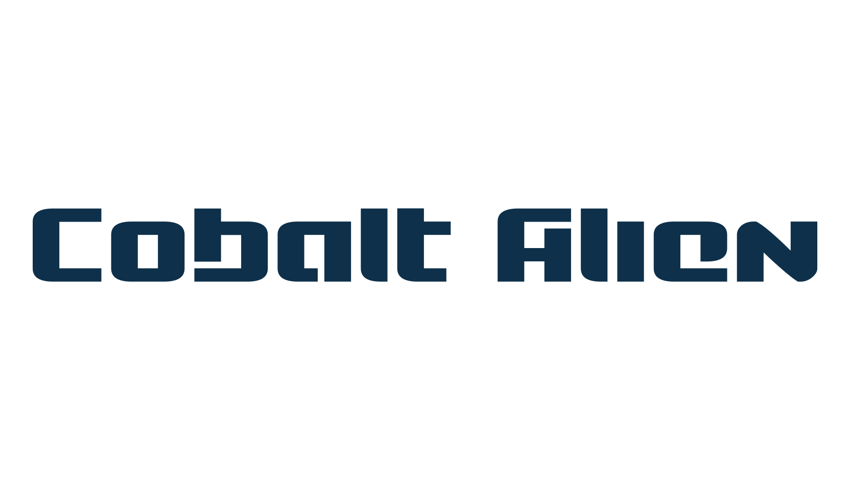 Cobalt Alien, various font preview