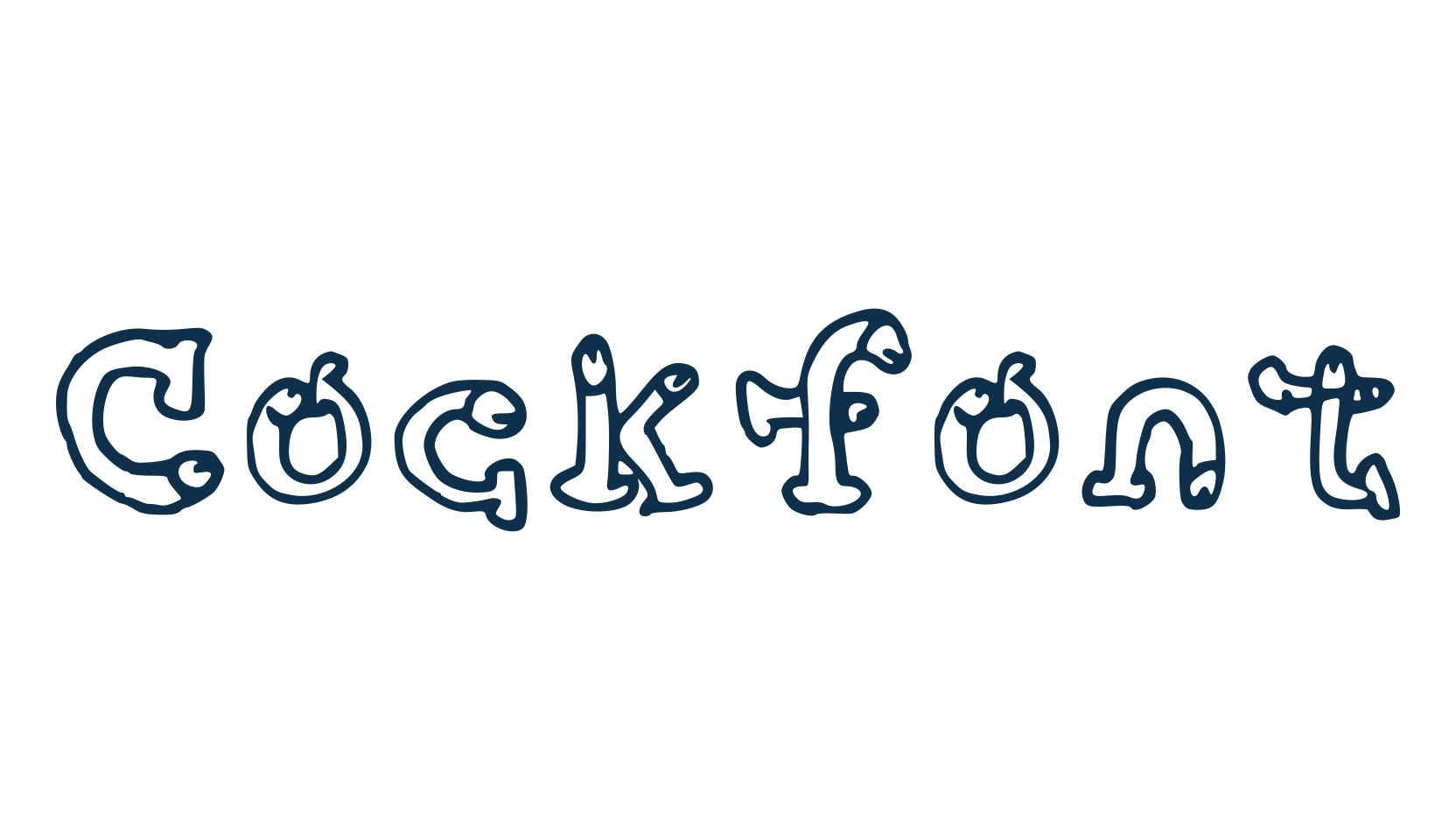 Cockfont, fancy decorative font preview