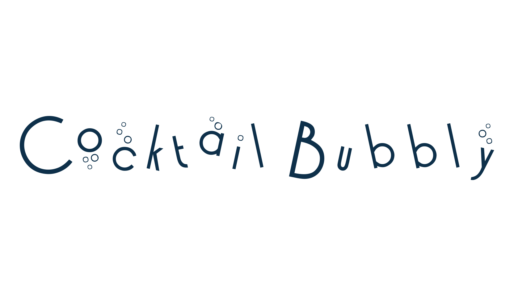 Cocktail Bubbly, fancy decorative font preview