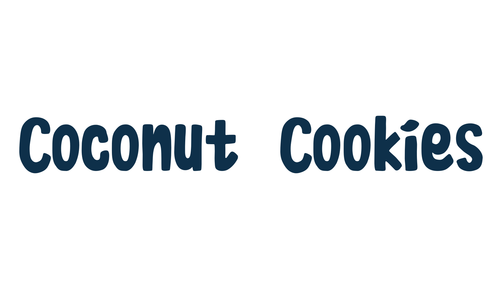 Coconut Cookies, cartoon font preview