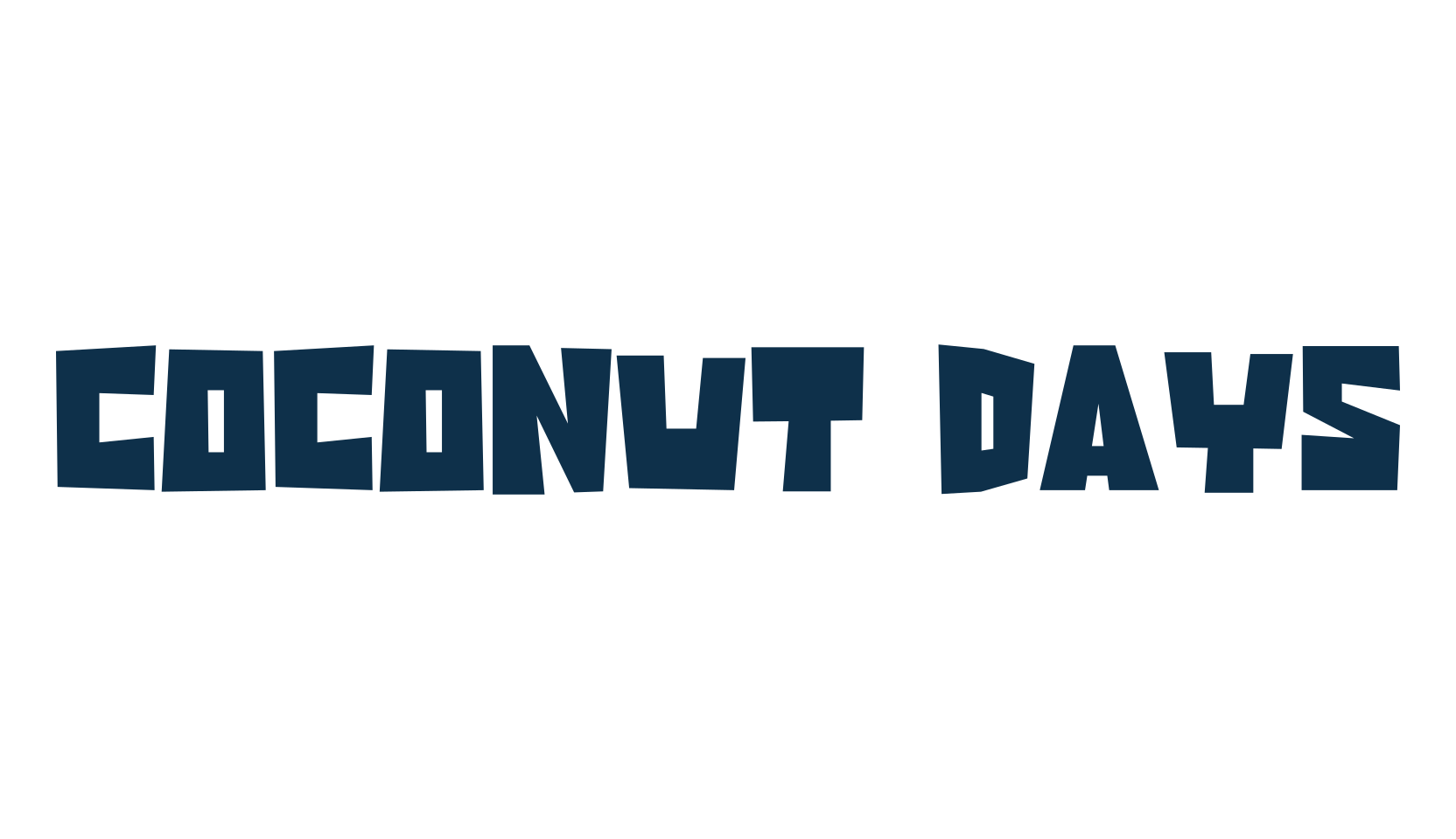 Coconut Days, fancy cartoon decorative font preview