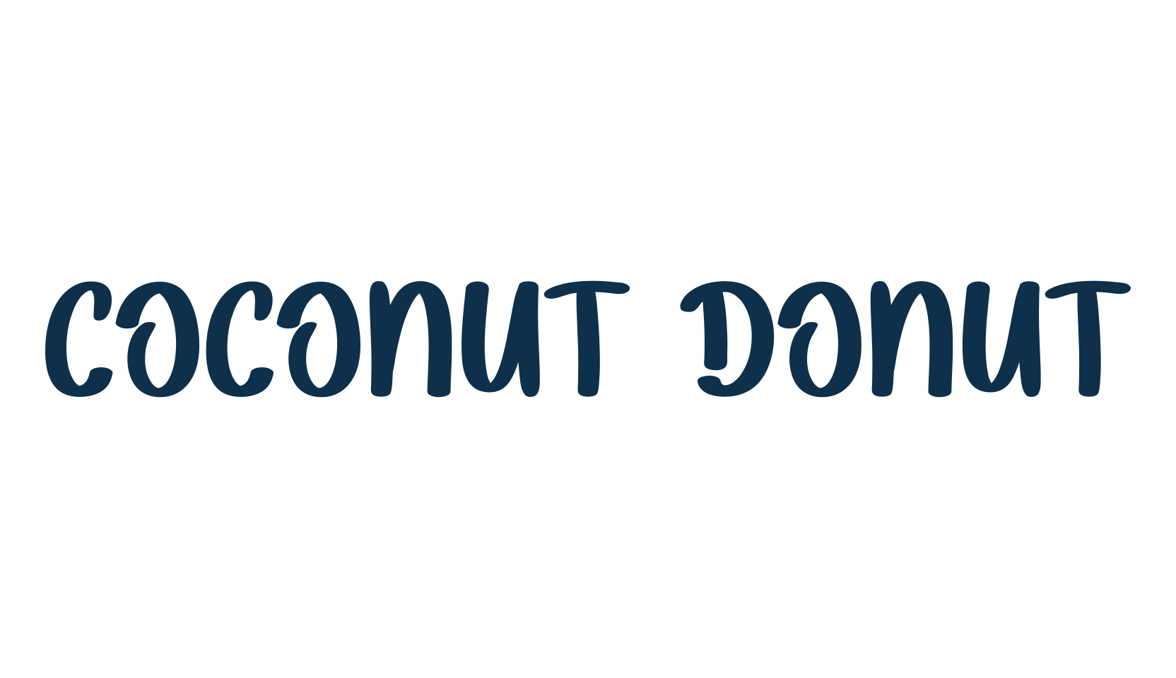 Coconut Donut, display market font preview