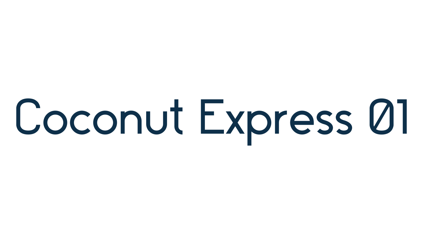 Coconut Express 01, basic sans serif font preview