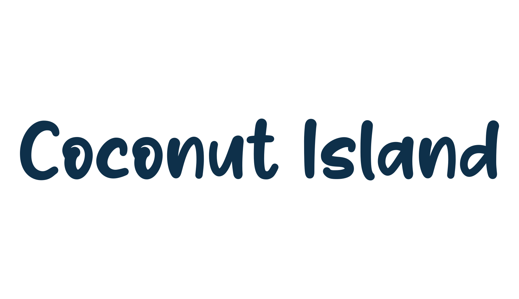 Coconut Island, cartoon font preview