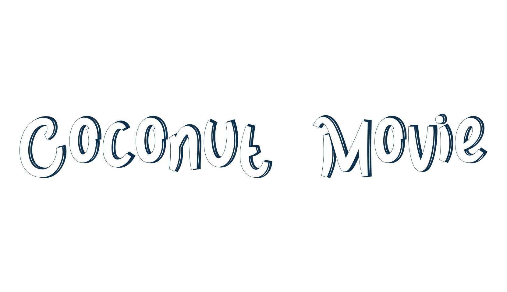Coconut Movie, fancy cartoon decorative font preview