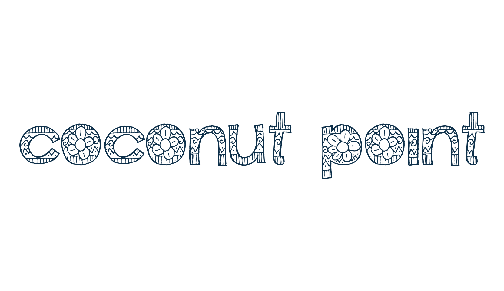 Coconut Point, fancy decorative font preview