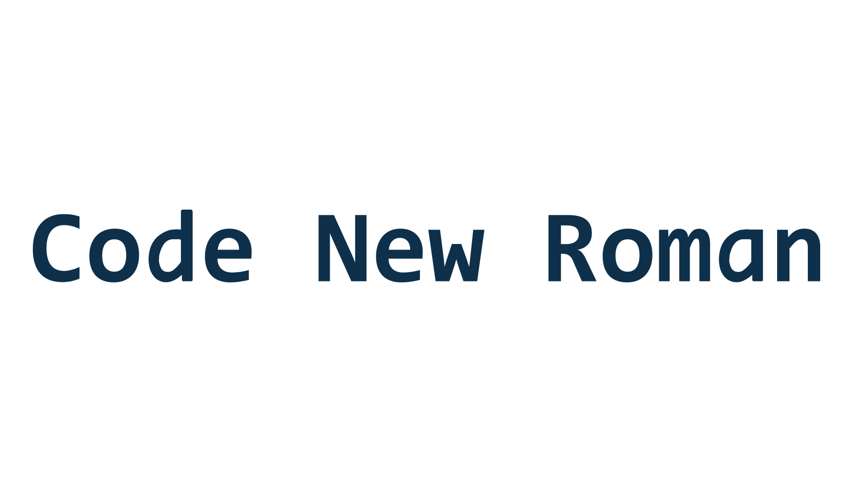 Code New Roman, basic fixed width font preview