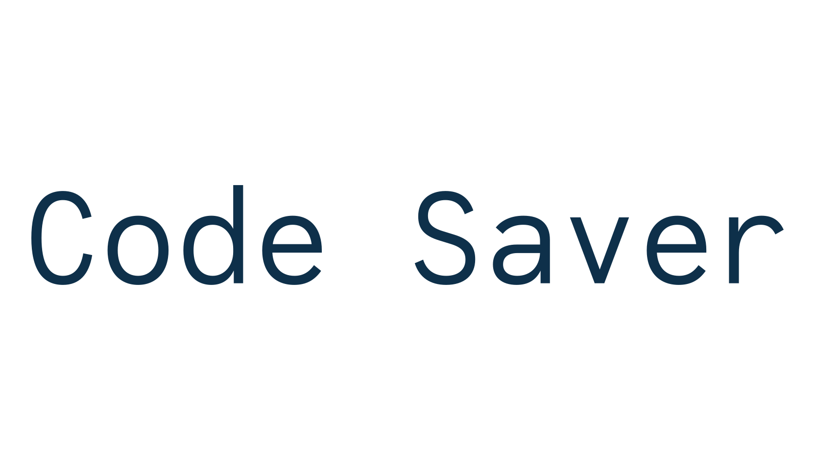 Code Saver, fixed width font preview