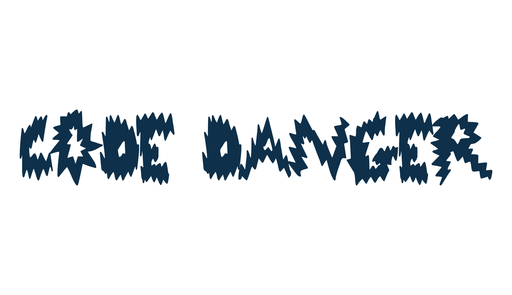 Code Danger, cartoon font preview