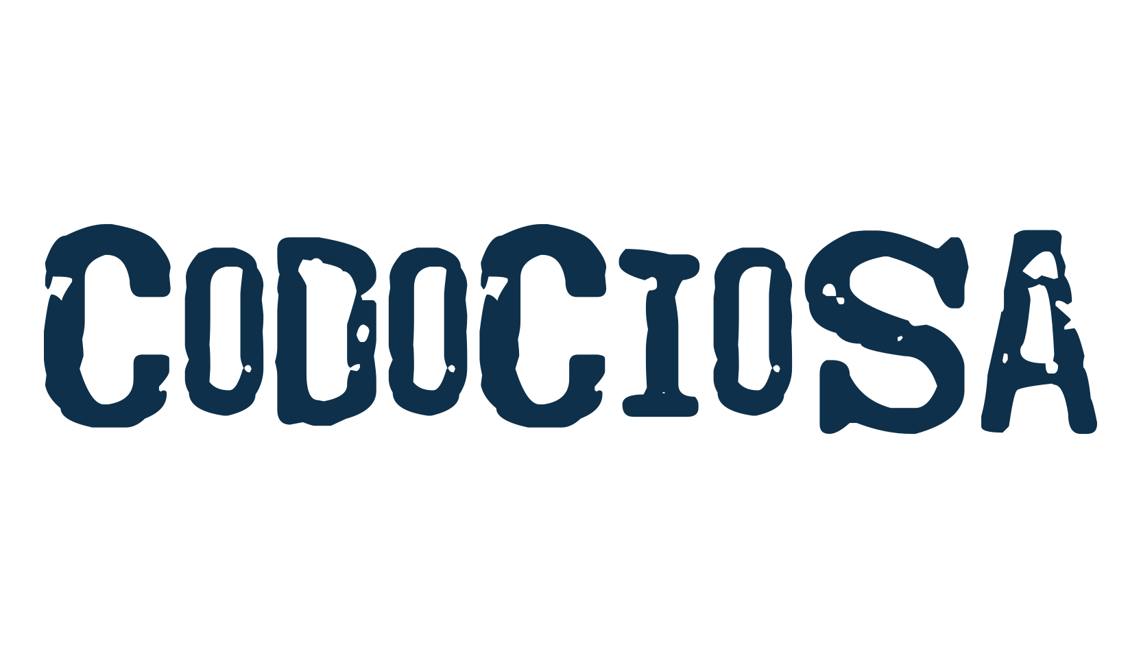 Codociosa, fancy distorted decorative font preview