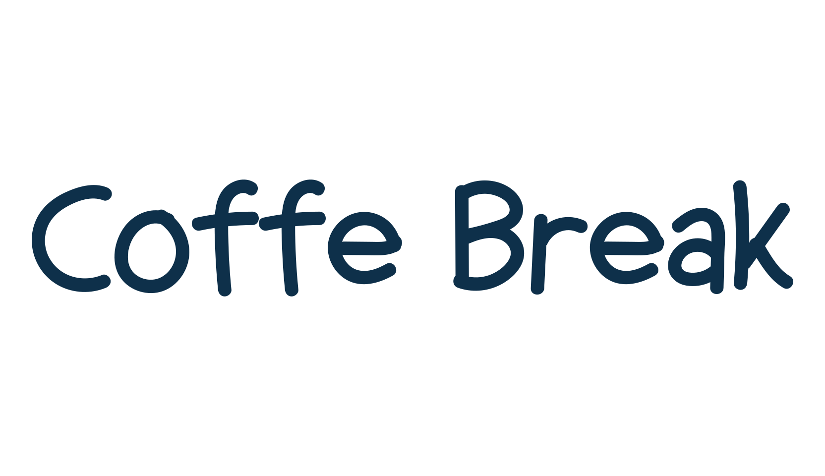 Coffe Break, handwriting font preview