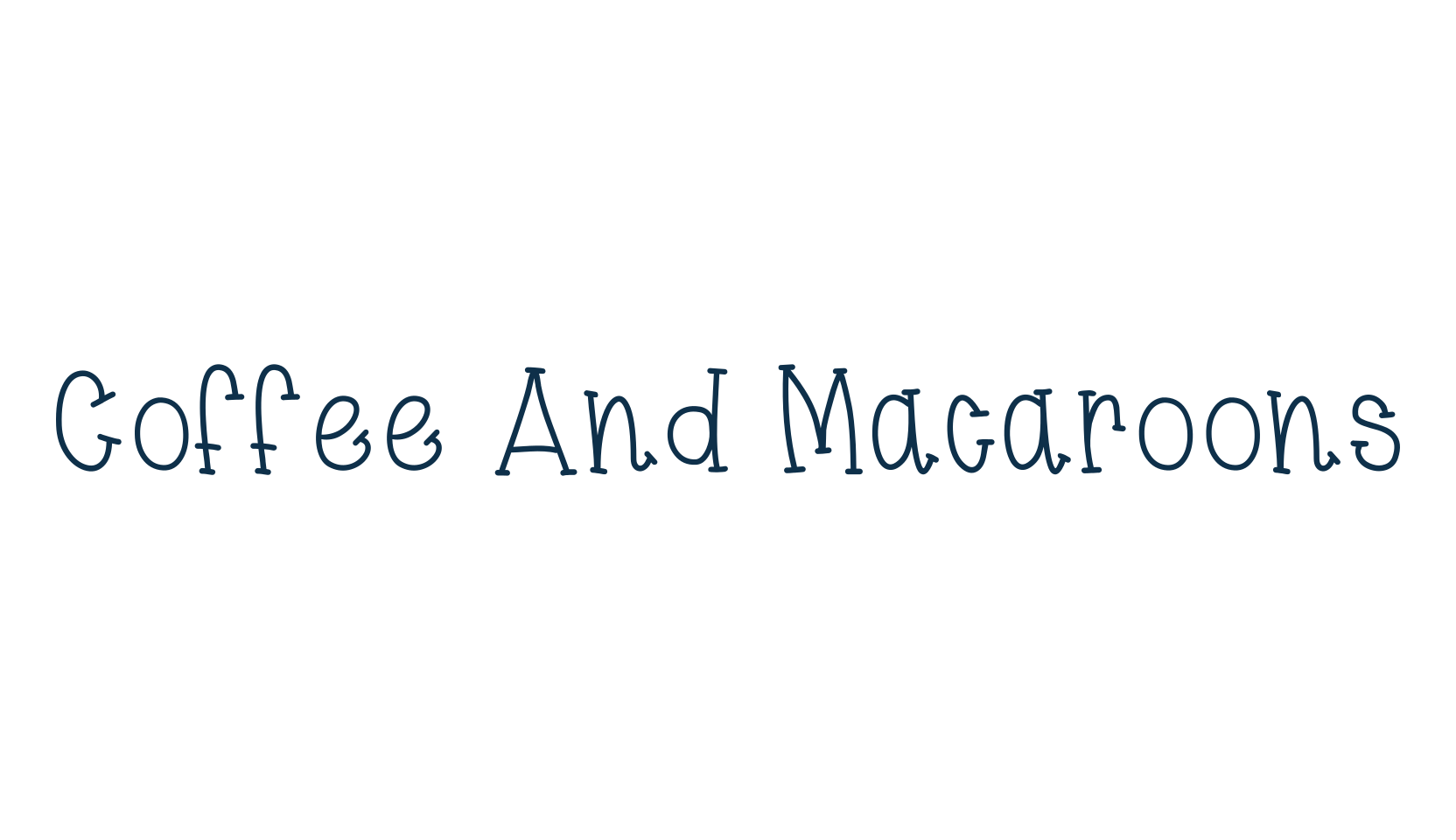 Coffee And Macaroons, fancy cartoon decorative font preview