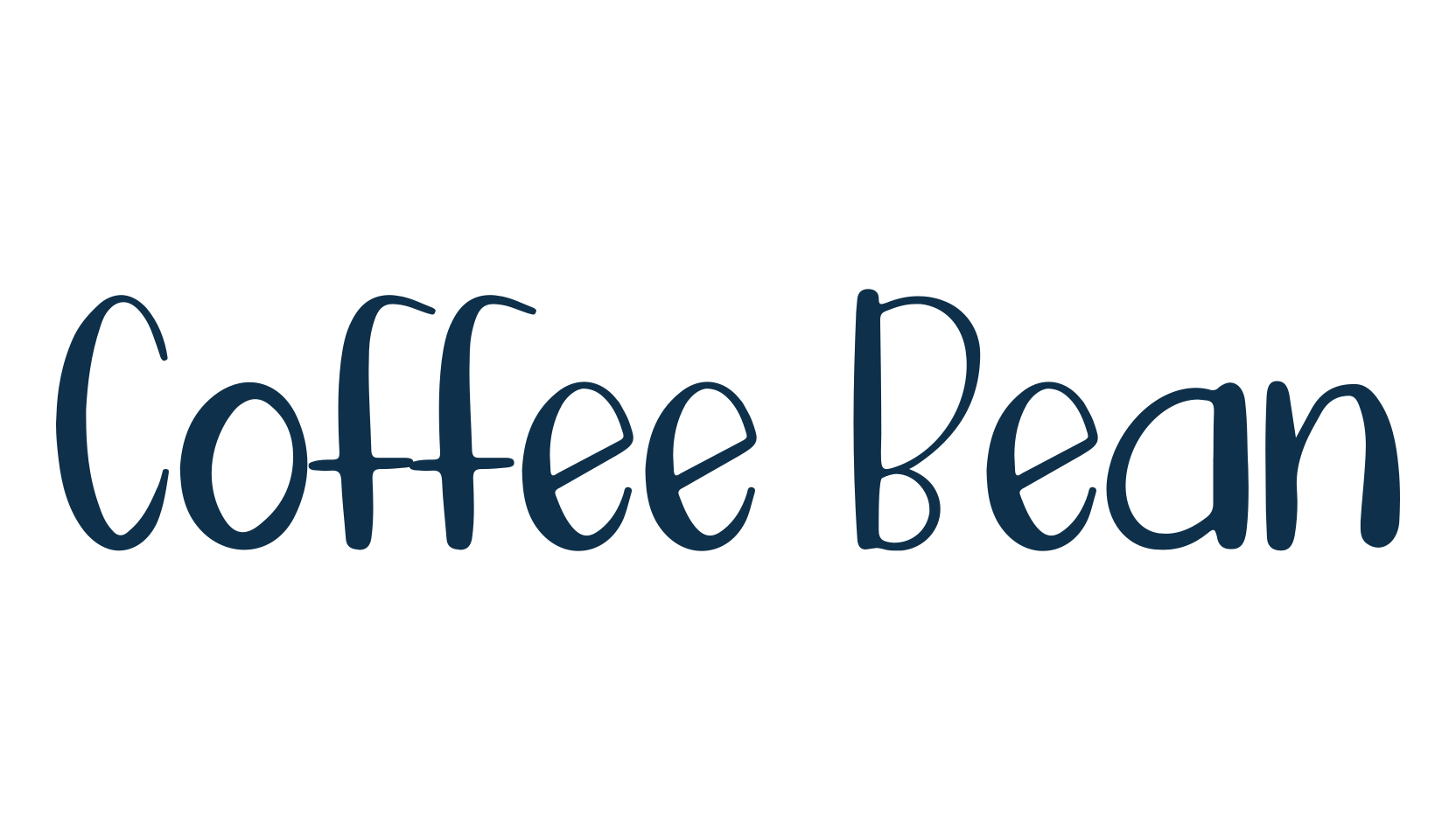 Coffee Bean, fancy various decorative font preview