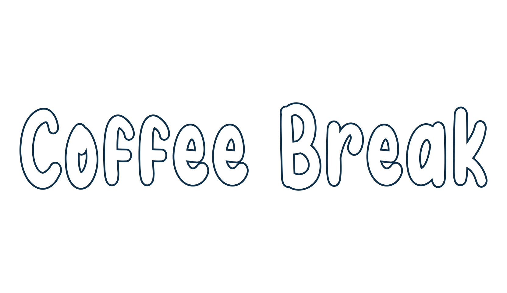 Coffee Break, cartoon font preview
