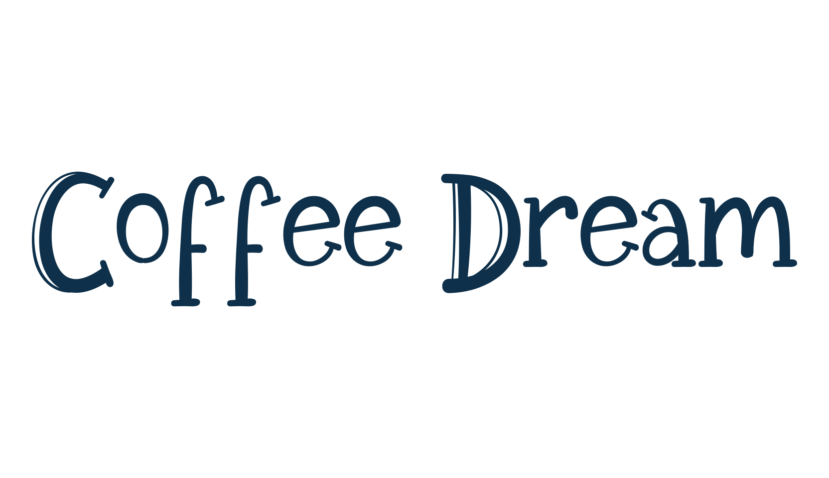 Coffee Dream, fancy various decorative font preview