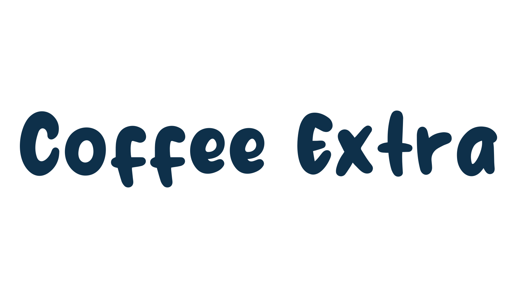 Coffee Extra, cartoon font preview