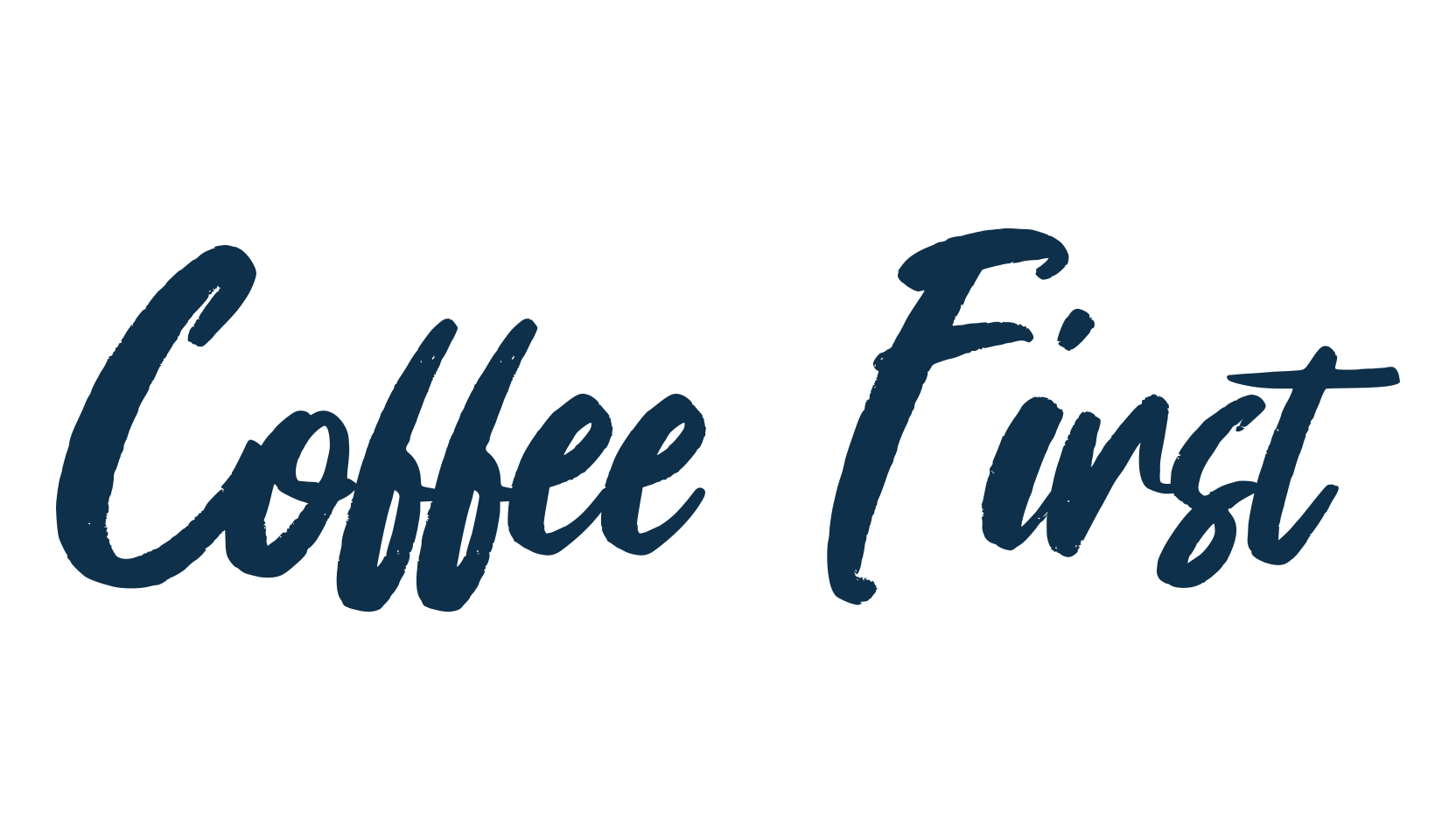 Coffee First, brush font preview