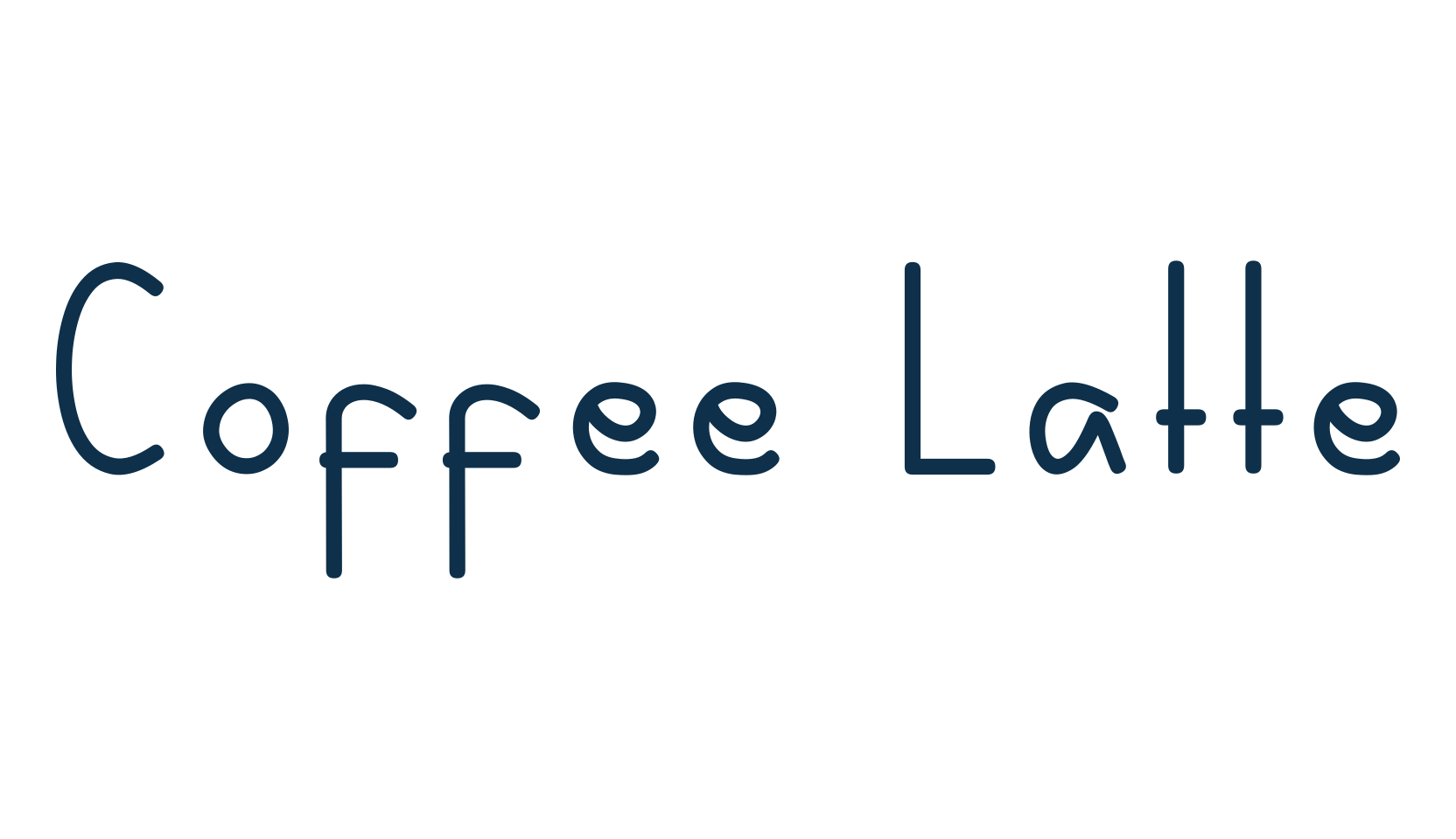 Coffee Latte, script handwritten fancy decorative calligraphy font preview