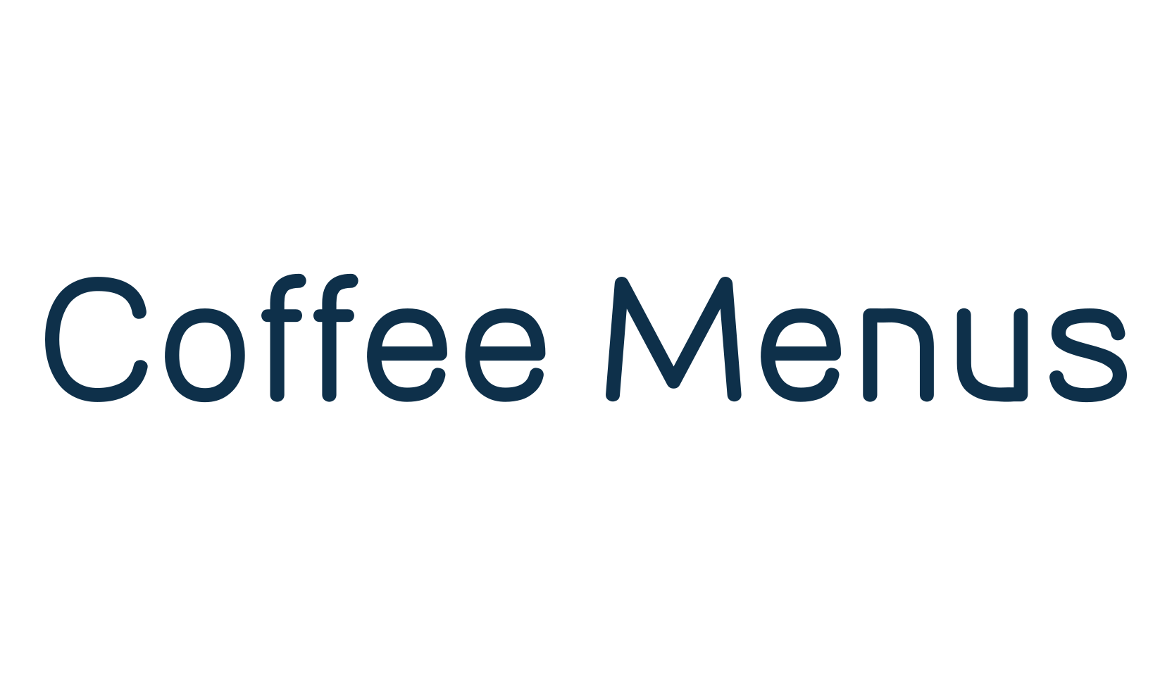 Coffee Menus, basic sans serif font preview