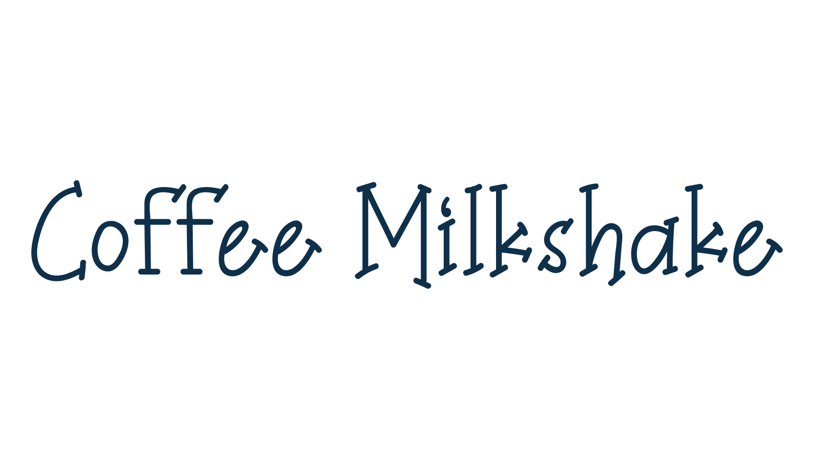 Coffee Milkshake, fancy cartoon decorative font preview