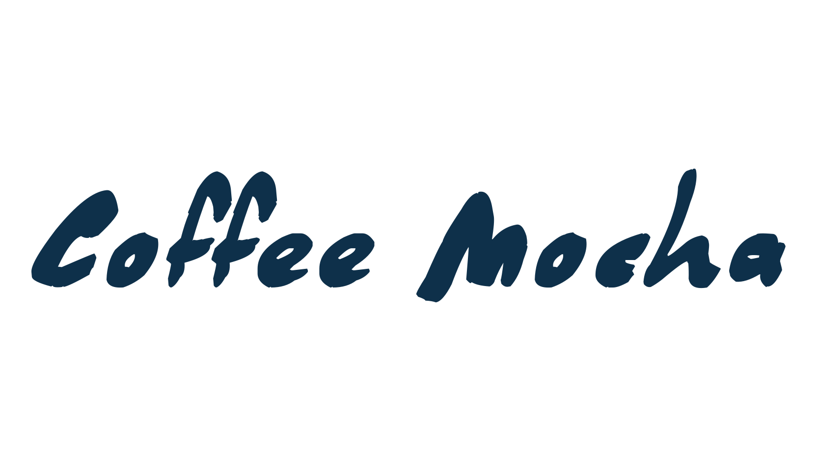 Coffee Mocha, script brush fancy decorative calligraphy font preview
