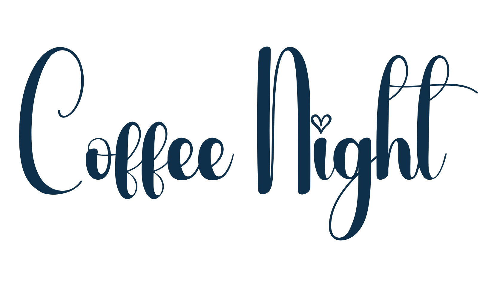Coffee Night, fancy decorative font preview