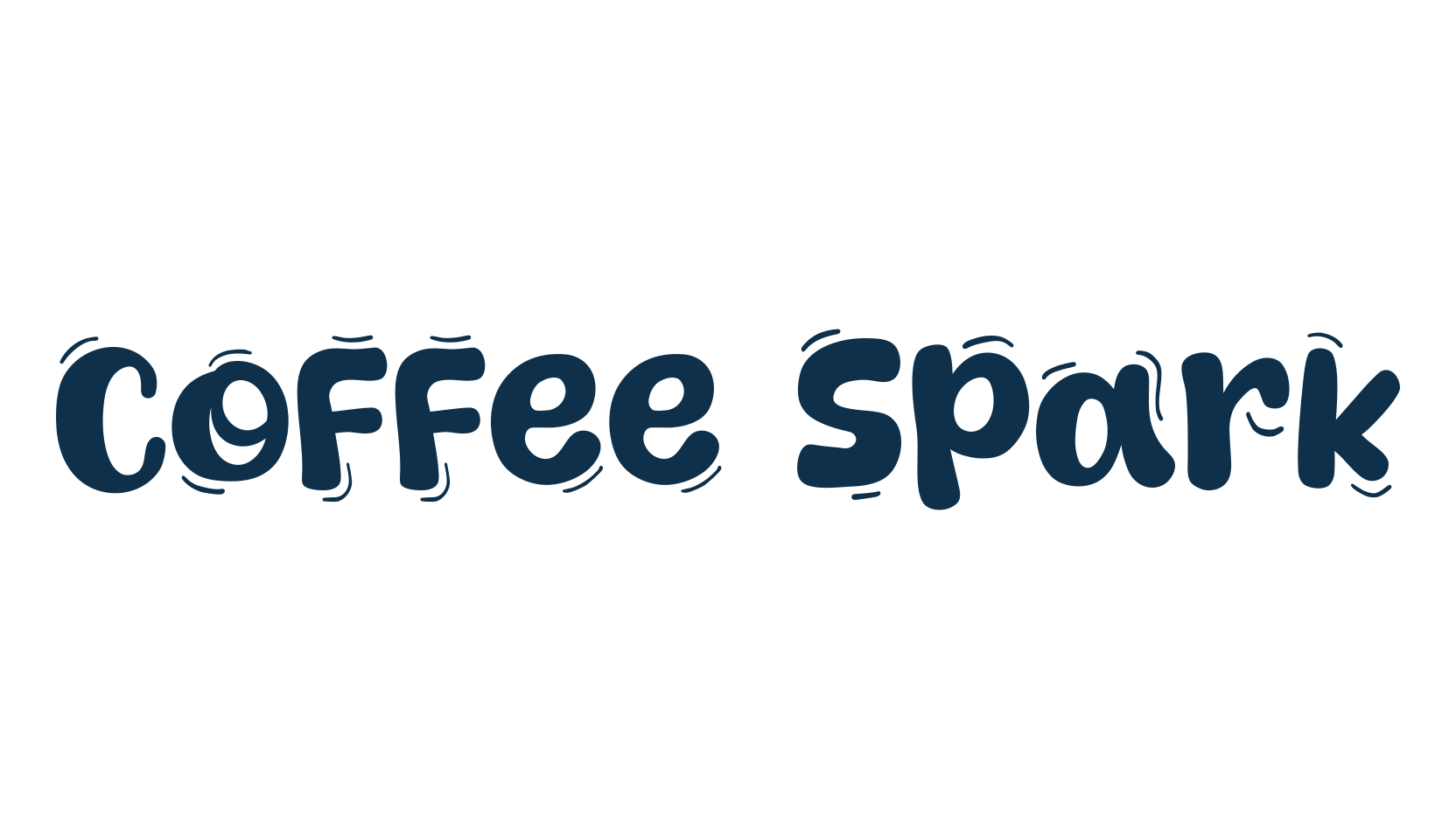 Coffee Spark, cartoon font preview