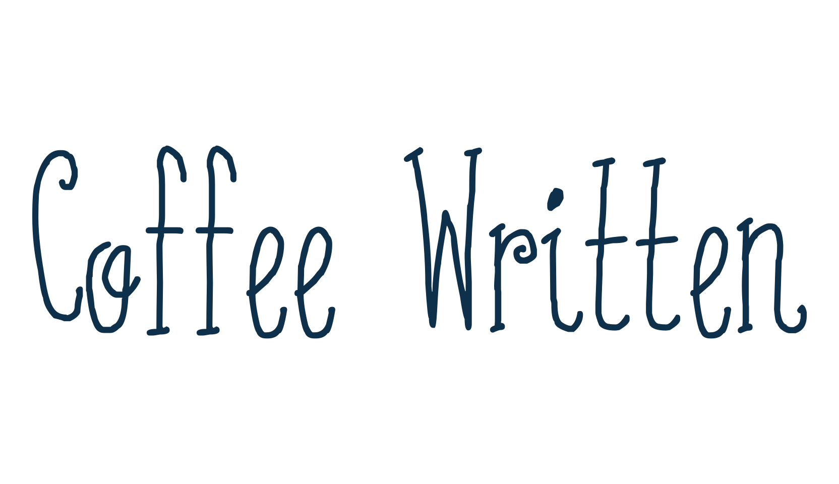 Coffee Written, fancy various decorative script calligraphy font preview