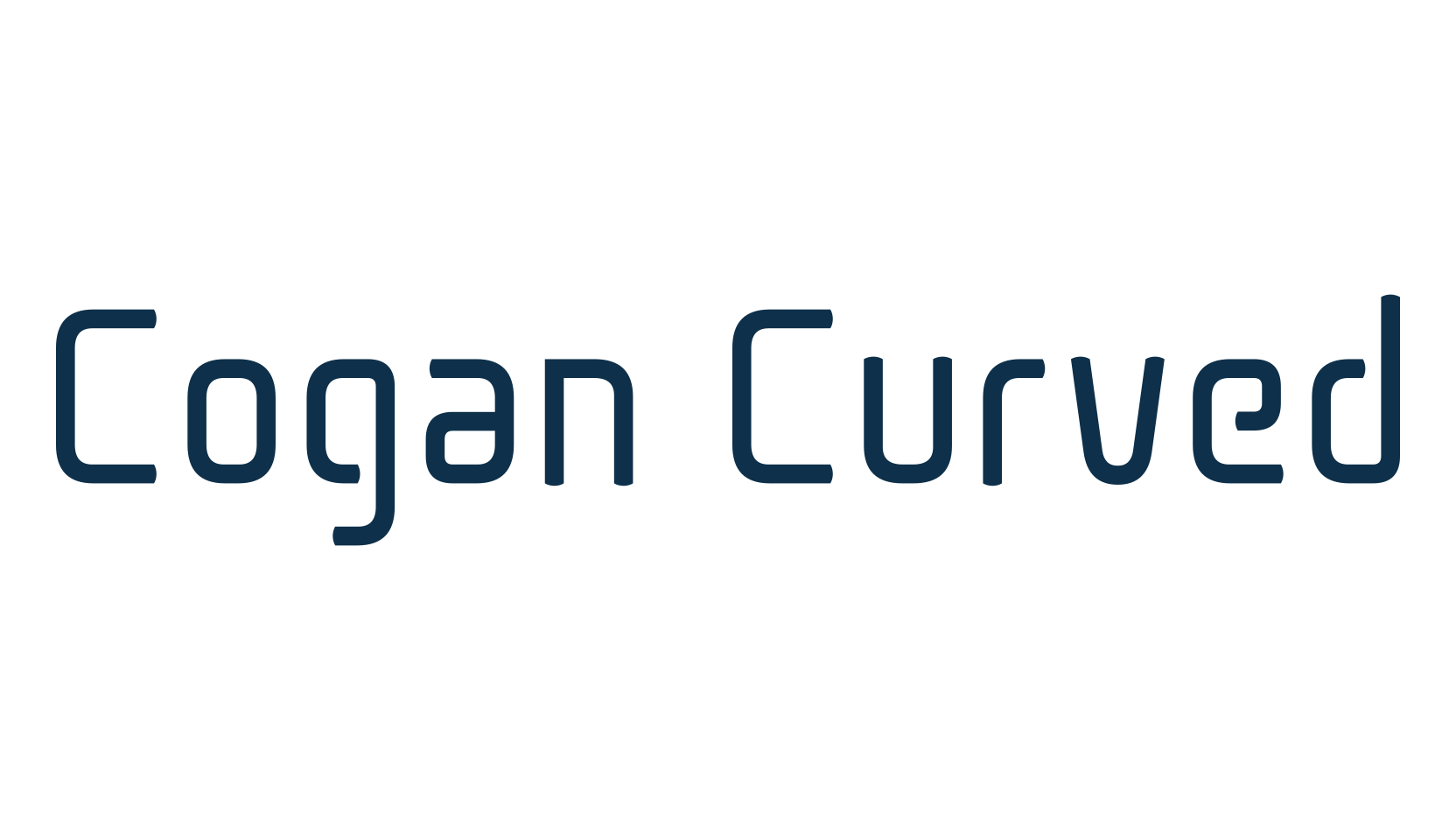 Cogan Curved, sans serif font preview