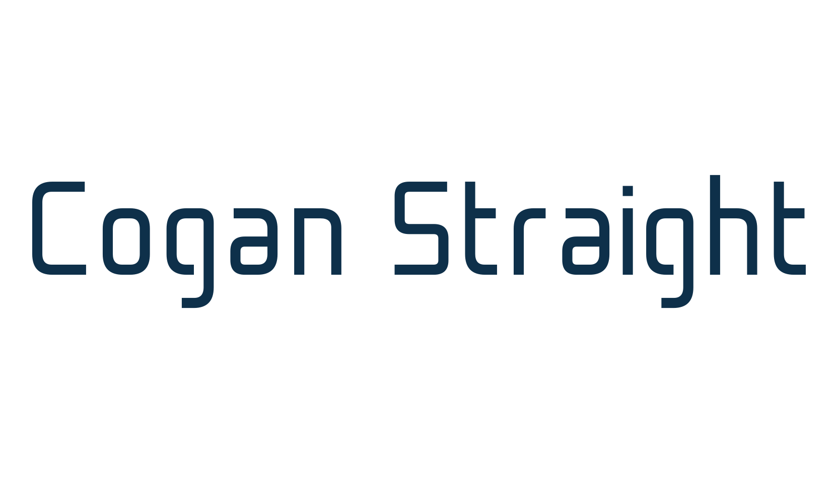 Cogan Straight, sans serif font preview
