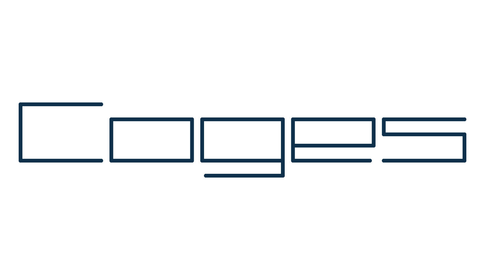 Coges, techno square sci-fi font preview