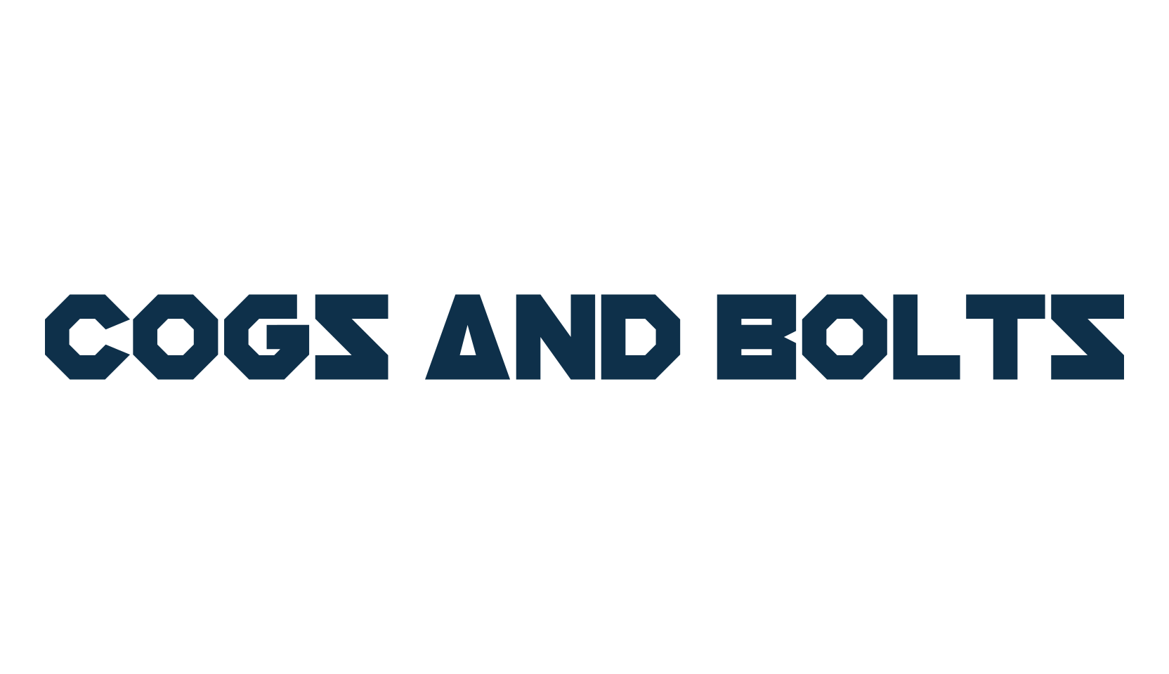 Cogs And Bolts, techno square sci-fi font preview