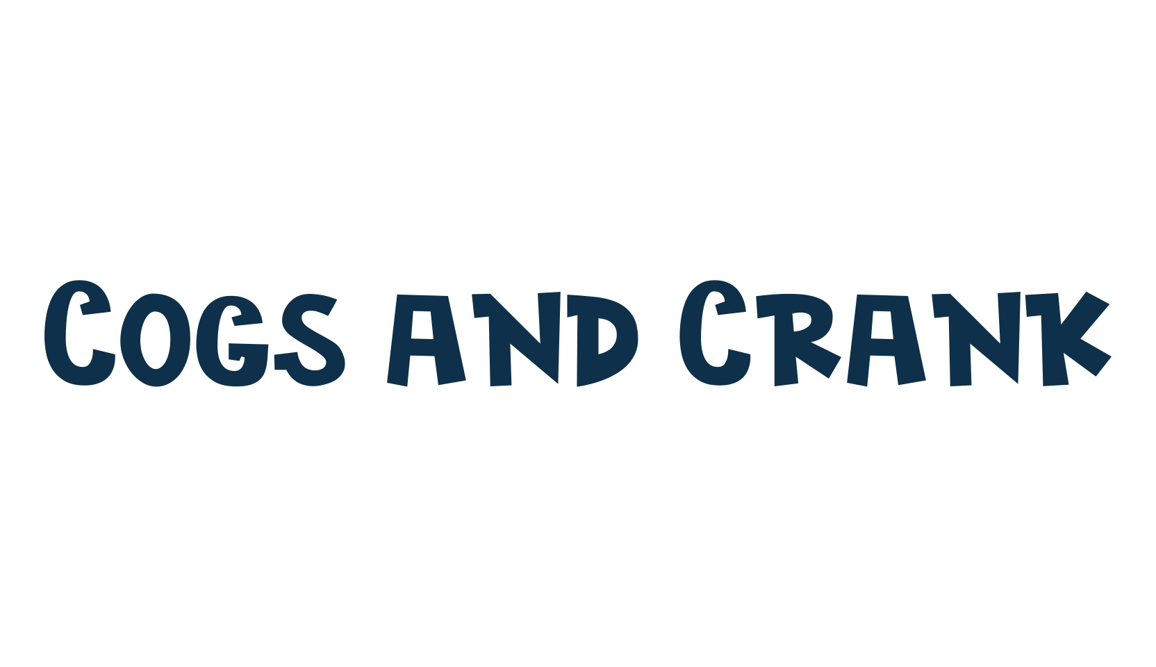 Cogs and Crank, fancy cartoon decorative font preview