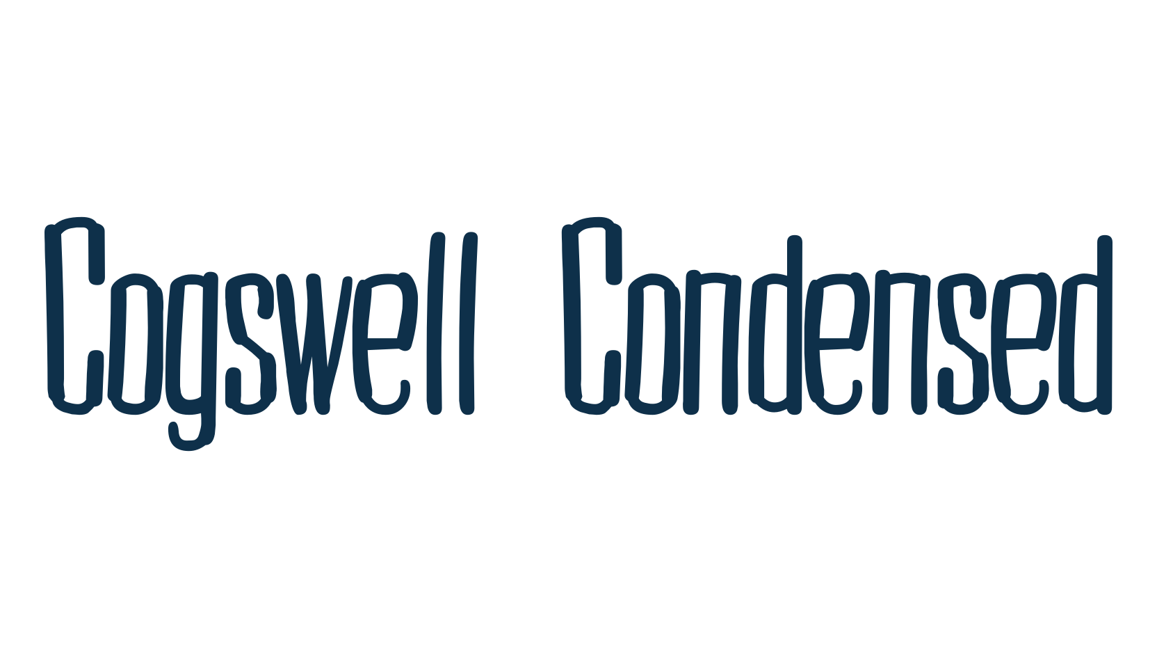 Cogswell Condensed, eroded font preview