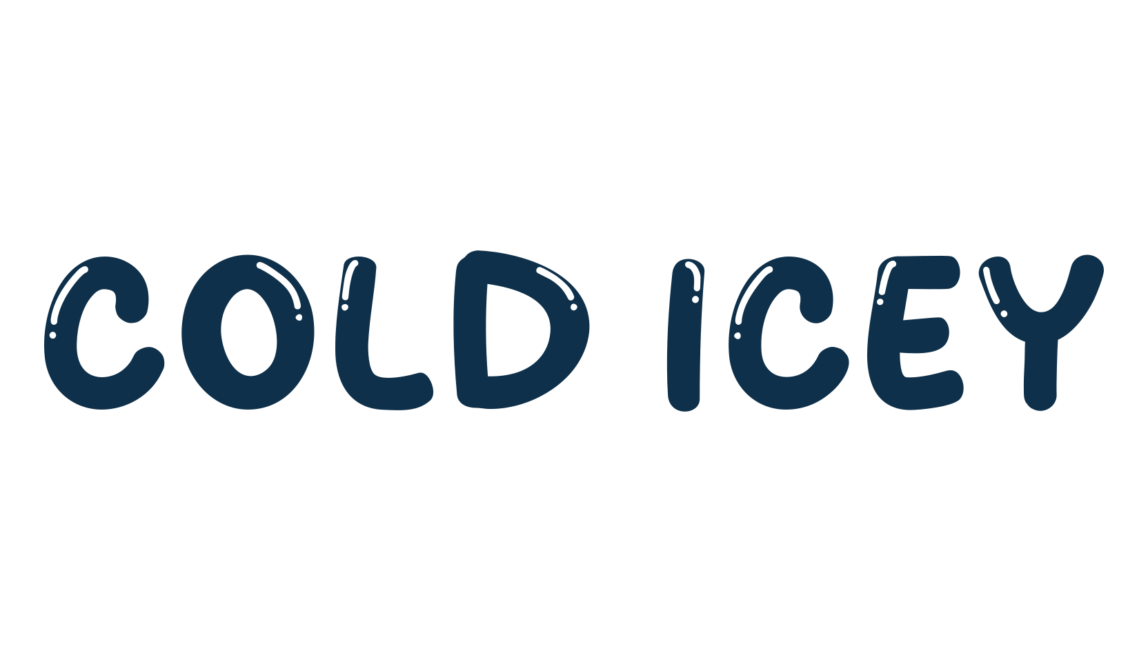 Cold Icey, cartoon font preview