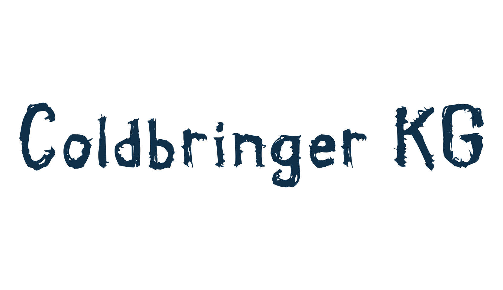 Coldbringer KG, script trash fancy decorative calligraphy font preview