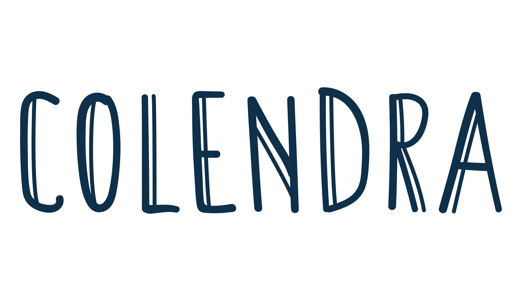 Colendra, handwriting font preview