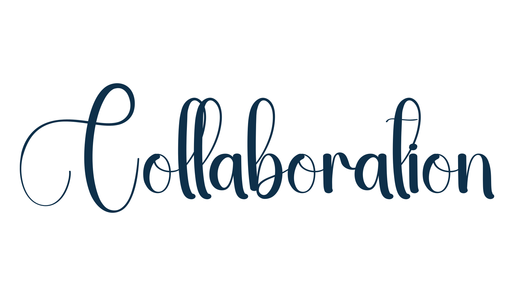 Collaboration, fancy decorative font preview
