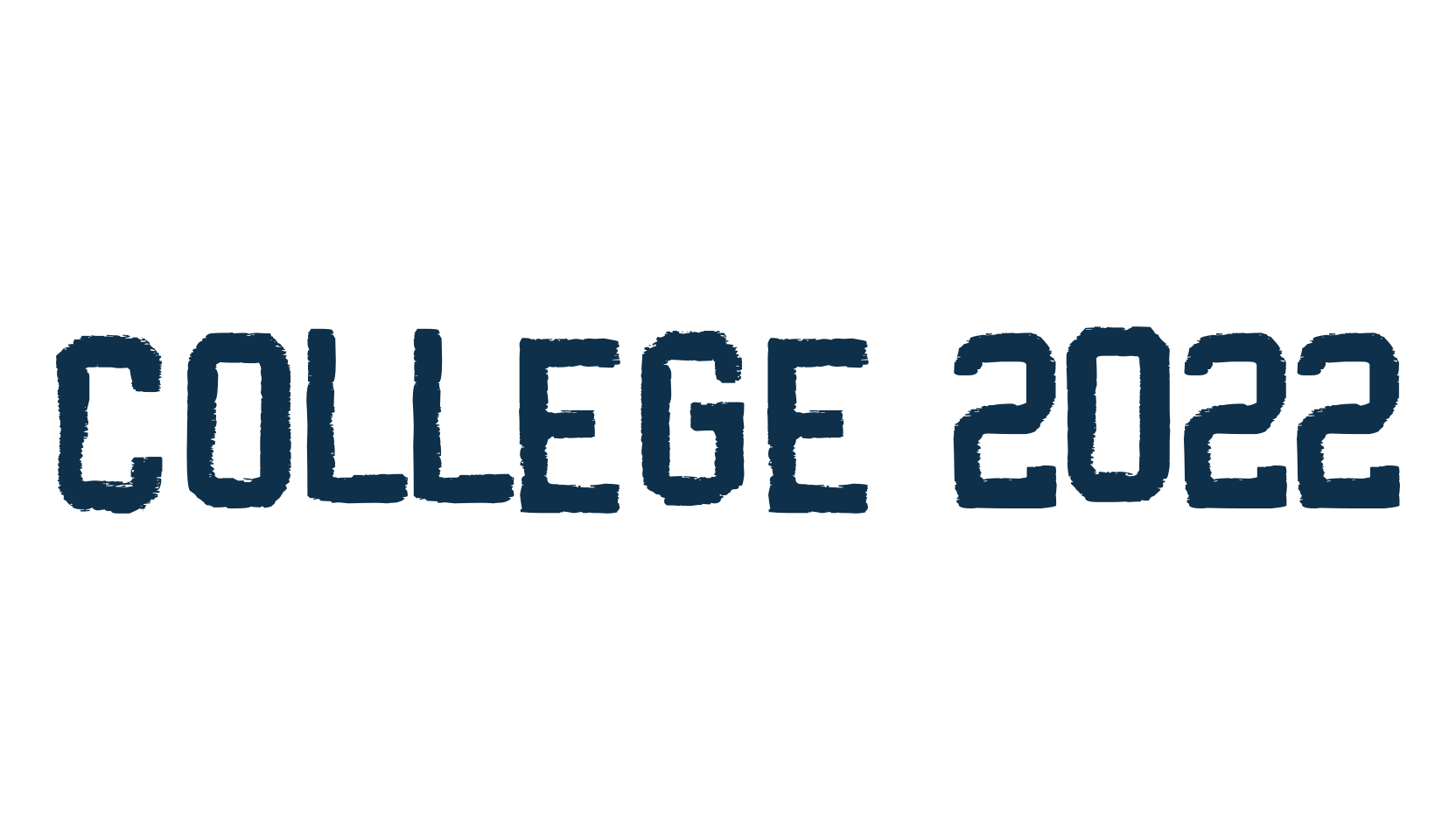 College 2022, fancy eroded decorative font preview