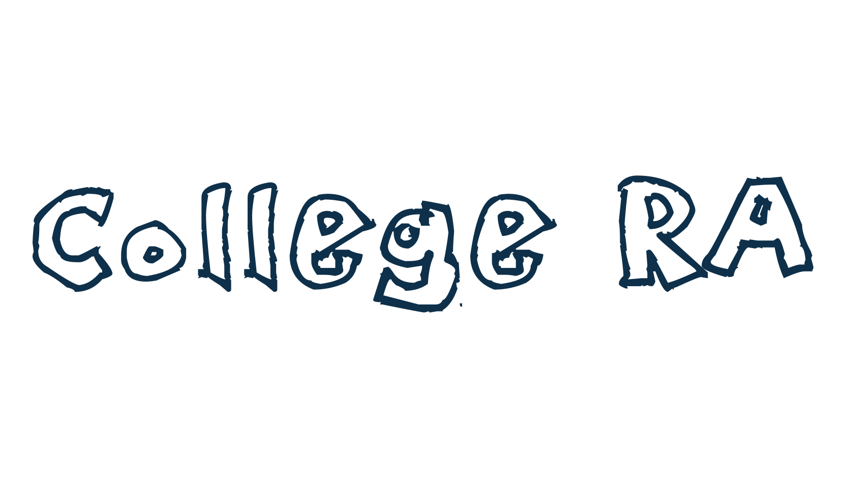 College RA, cartoon font preview