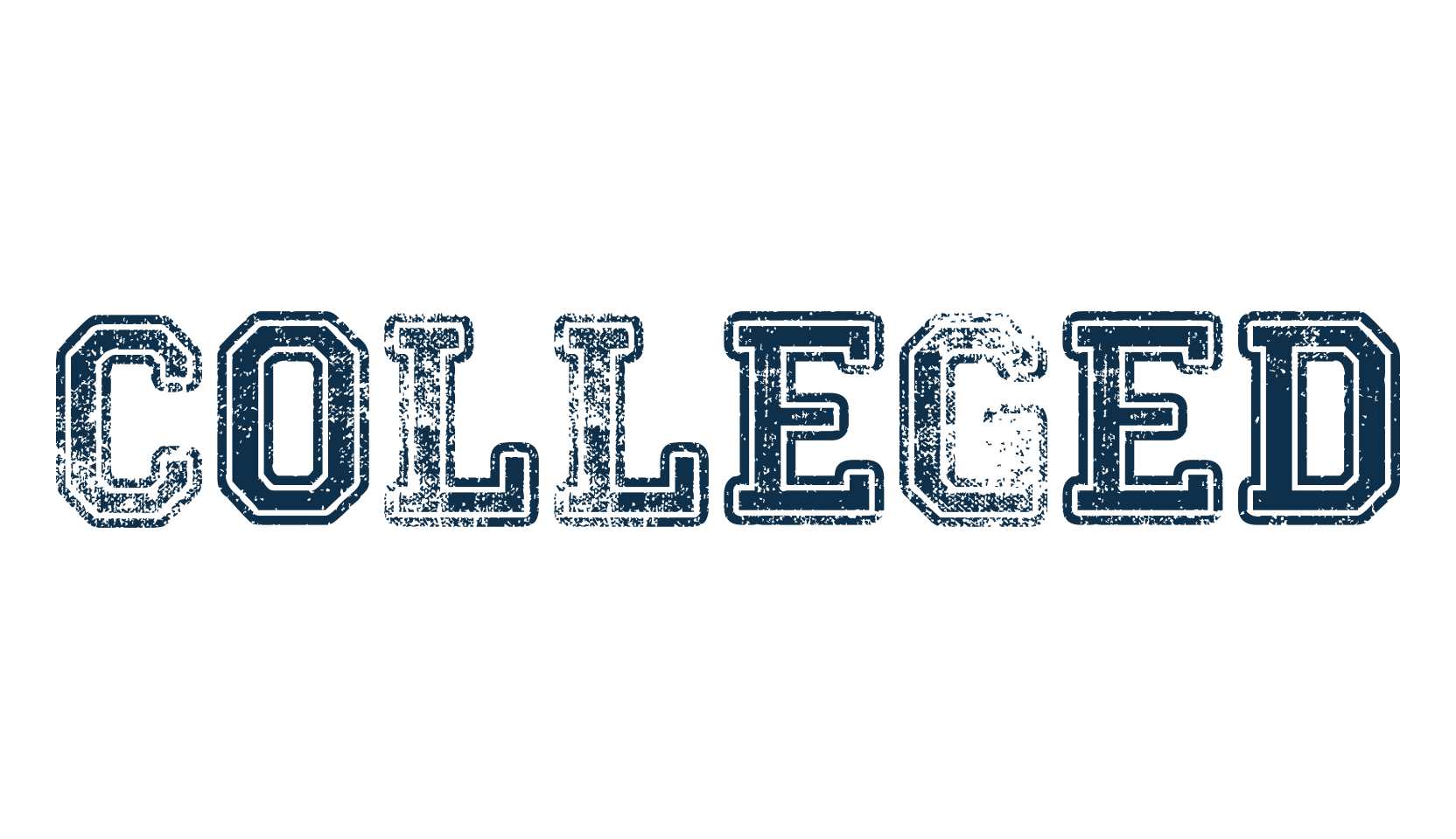Colleged, old school font preview