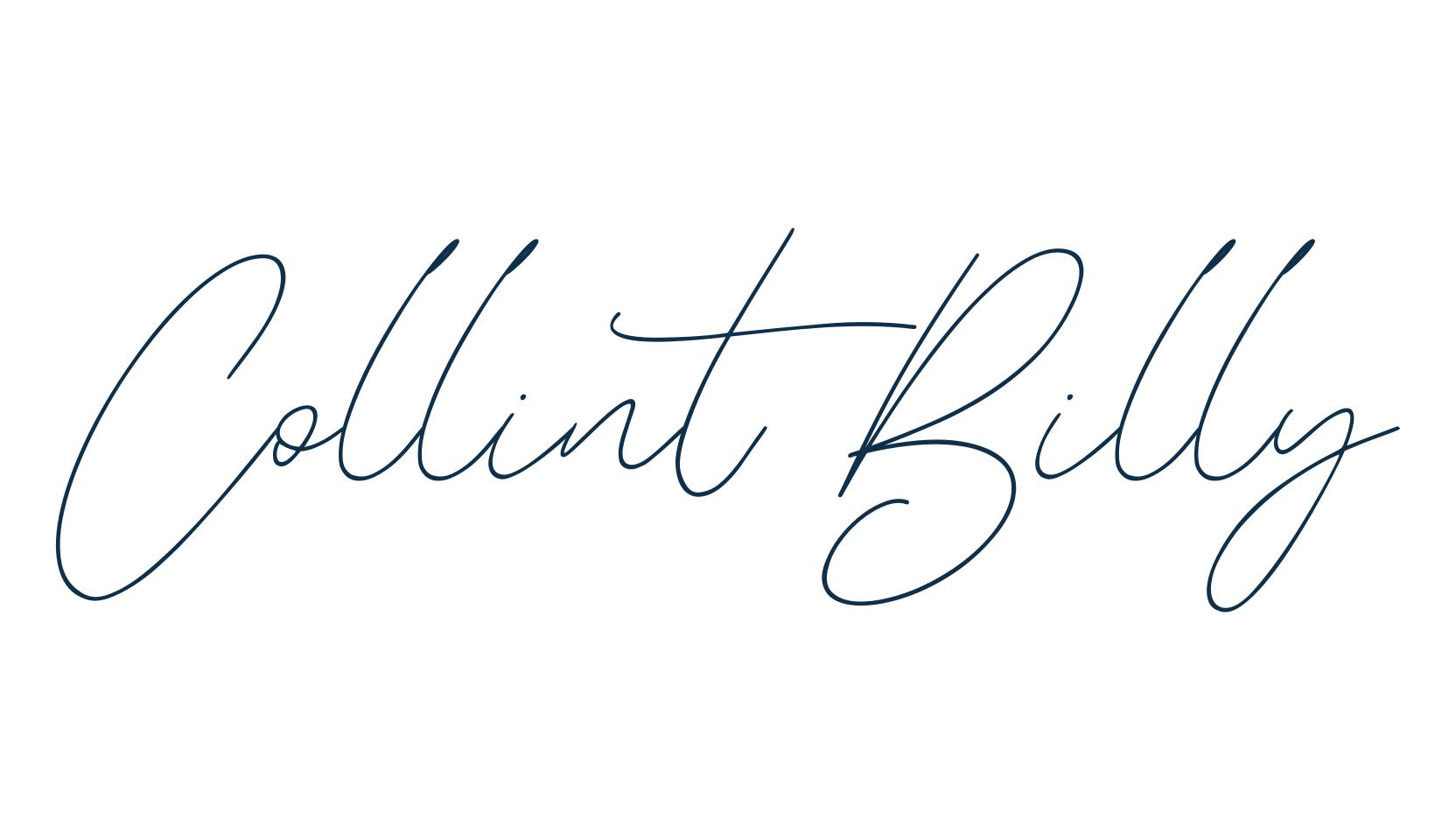 Collint Billy, script handwritten fancy decorative calligraphy font preview