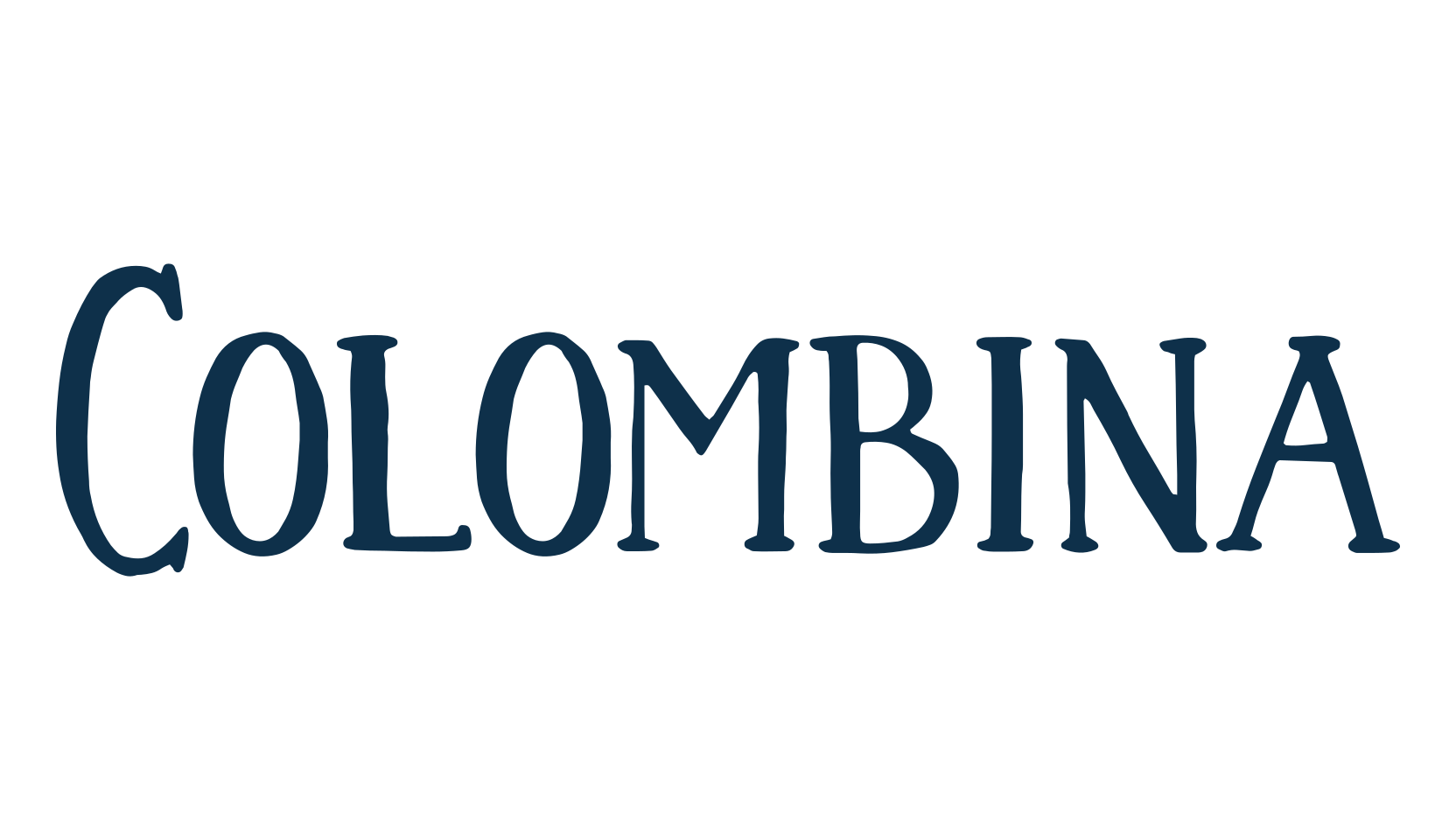 Colombina, fancy various decorative font preview