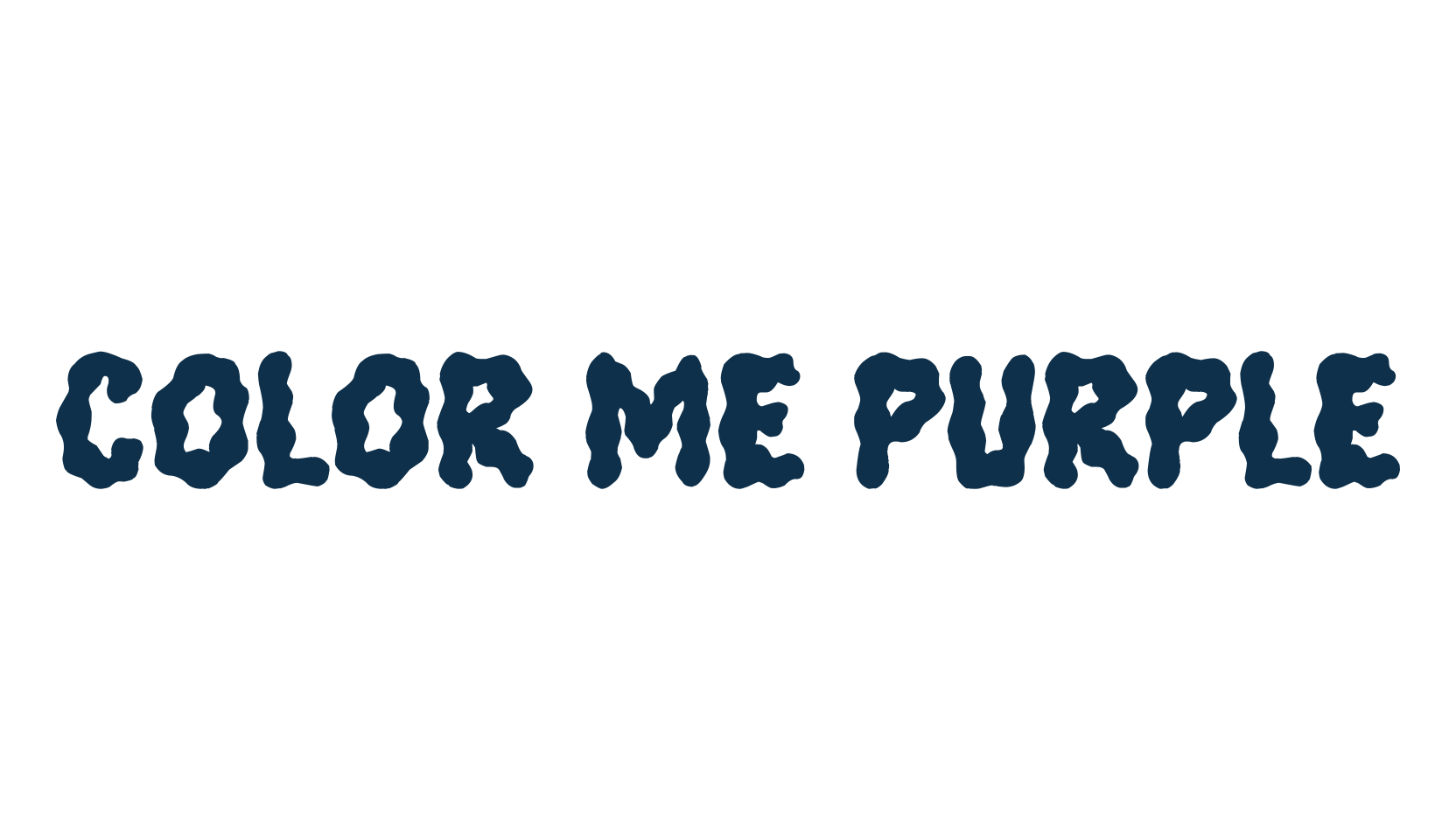 Color Me Purple, fancy distorted decorative font preview