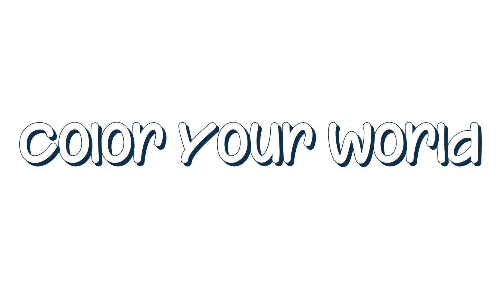Color Your World, cartoon font preview