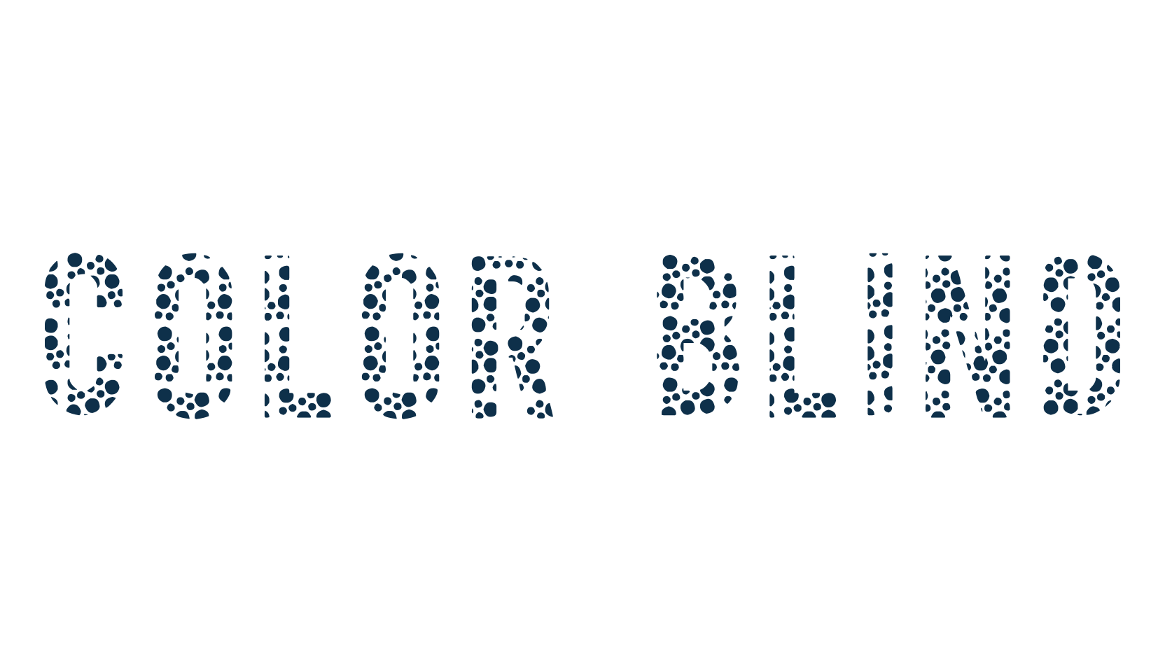 Color Blind, decorative font preview