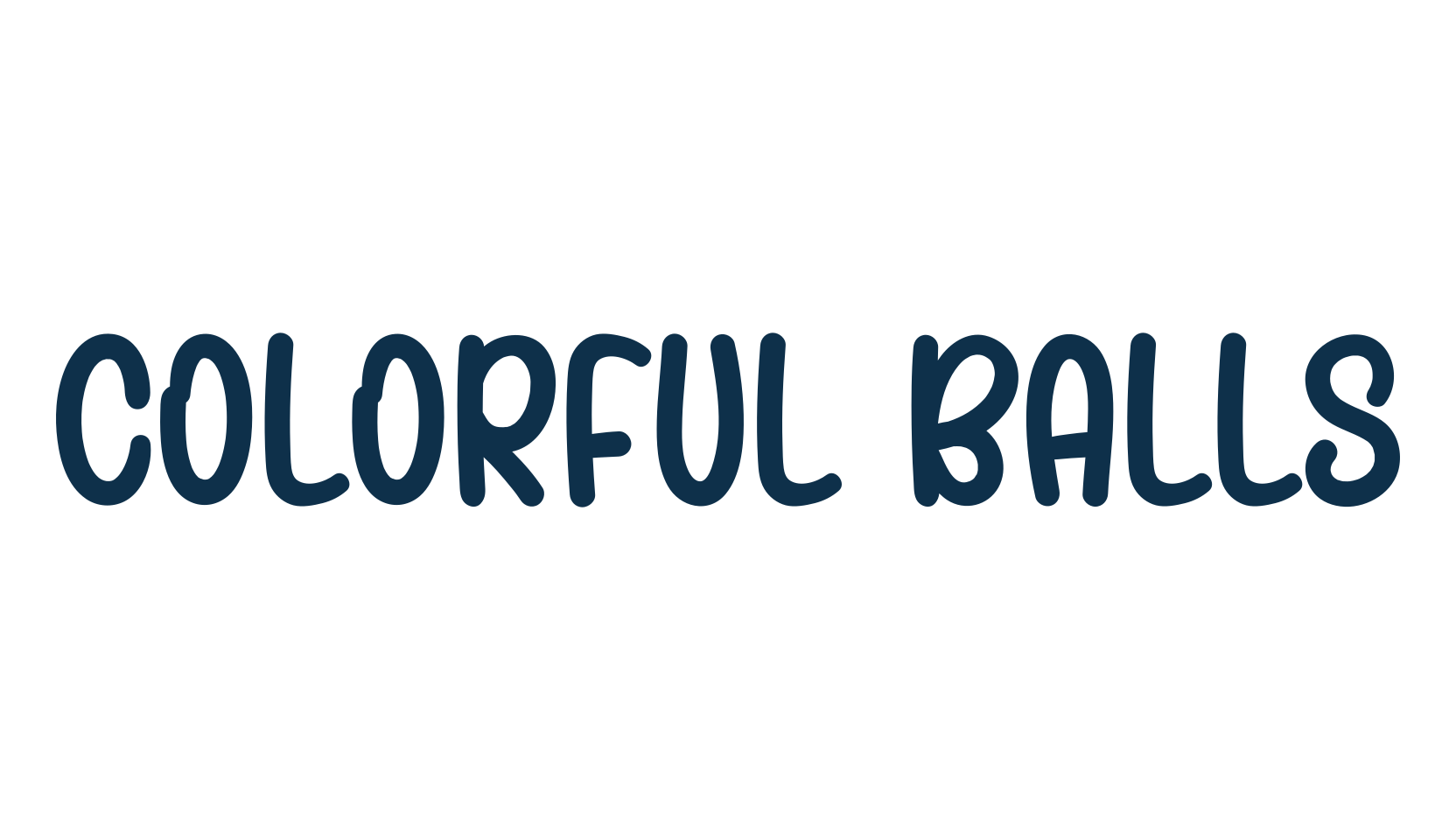 Colorful Balls, various font preview