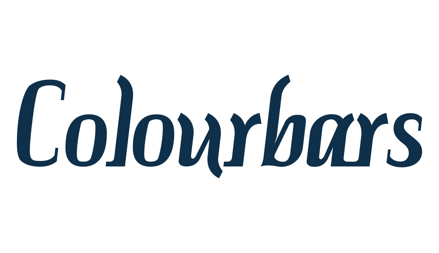 Colourbars, fancy various decorative font preview