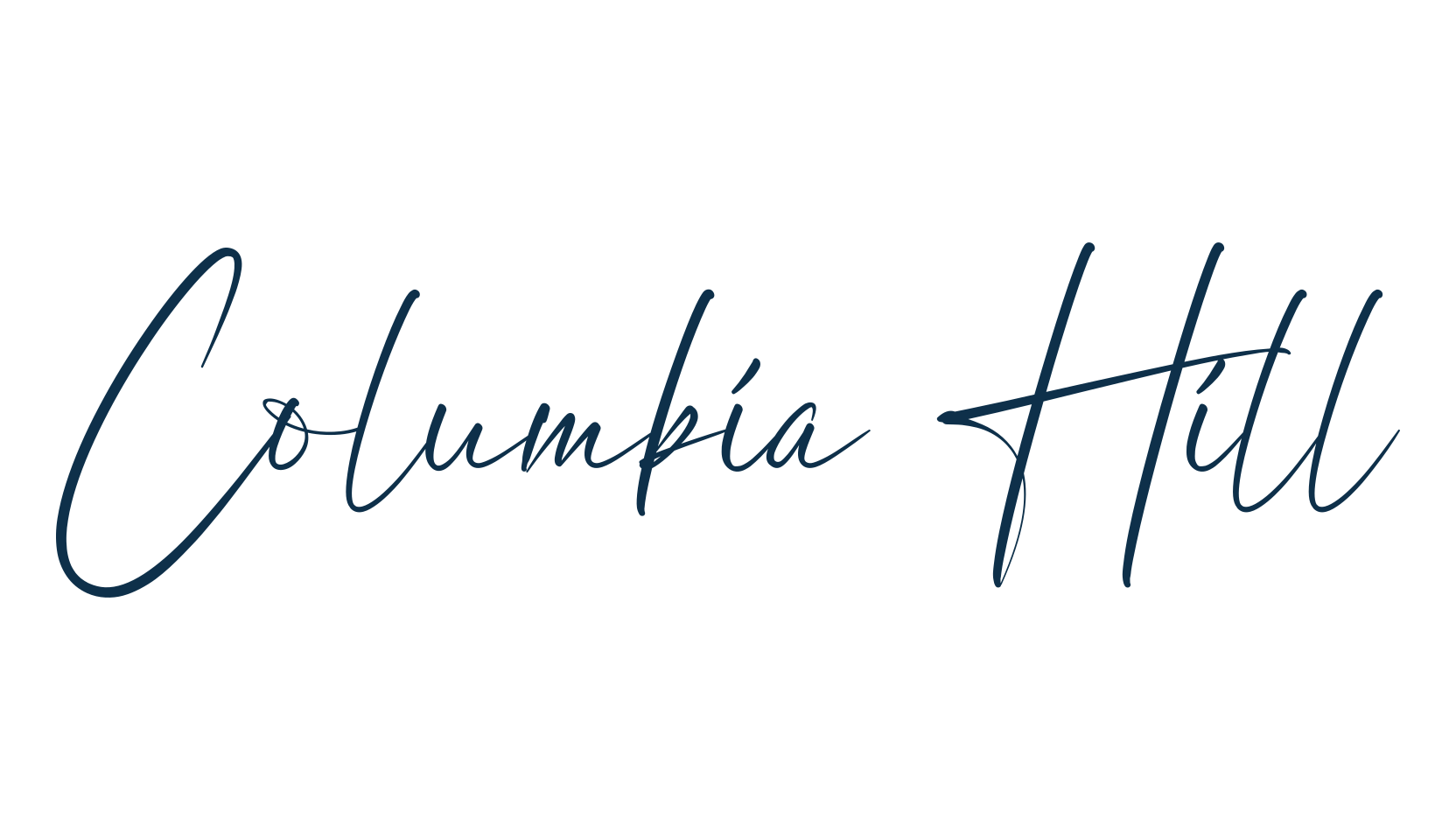 Columbia Hill, handwriting font preview