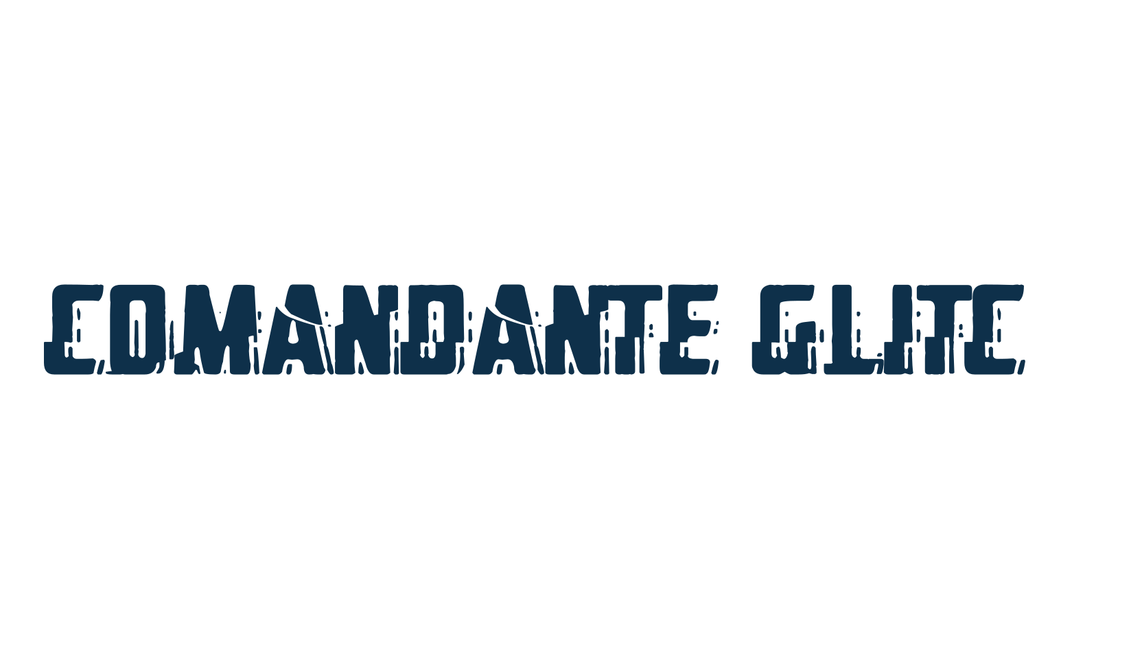 Comandante Glitch, fancy distorted decorative font preview